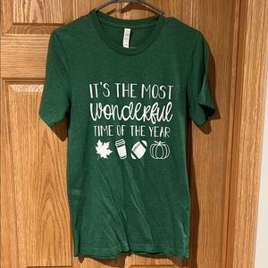 Green Holiday T-Shirt for Fall. It’s the most wonderful time of the year.